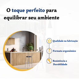 Banqueta para Balcão Flórida Prata Bistrô Ilhas Cozinha Gourmet Bares - 3