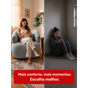 Ver imagem 4 de Poltrona Orgânica Chloe Boucle Cinza Redonda Decorativa com Almofada Plumante - Arkell
