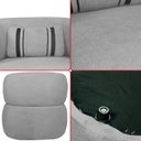 Ver imagem 6 de Poltrona Orgânica Chloe Boucle Cinza Redonda Decorativa com Almofada Plumante - Arkell