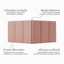 Ver imagem 3 de Painel Cabeceira Box Casal Duana Estofada Dobrável Fixação Parede Design Moderno - Rosa