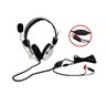 Fone com Microfone Regulável Headset Duplo Plug P2 para Pc - 3