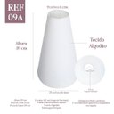 Ver imagem 2 de Cúpula de Abajur 39x13x29cm de Tecido Algodão Soquete Nacional Ref 09A