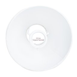 Cúpula Clássica de Abajur Luminária 39x13x29cm de Tecido Algodão Soquete Nacional Cor Branco Ref 09a - 3