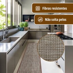 1 Tapete Passadeira Cozinha Antiderrapante Mod M2 45x180 - 4