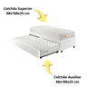 Bicama Box Solteiro Courino Linho Branco 88x188 com Dois Colchões Espuma Ecoline D33 Ecoflex - 7
