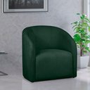 Ver imagem 3 de Poltrona Decorativa Recepção Lara Tecido Requinte Bouclê Cor Verde
