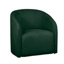 Ver imagem 1 de Poltrona Decorativa Recepção Lara Tecido Requinte Bouclê Cor Verde