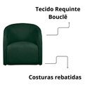 Ver imagem 4 de Poltrona Decorativa Recepção Lara Tecido Requinte Bouclê Cor Verde
