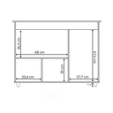 Ver imagem 4 de Balcão Multiuso Liza para Cozinha com Nicho para Forno ou Microondas 3 Portas - Savana/Off-White
