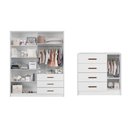 Ver imagem 2 de Jogo de Quarto Infantil Roupeiro e Comoda Pérola Branco - Peternella