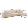 Sofá Cronos 03 Metros Chaise Lado Direito Meu Sofá Online A294 Linho Creme - 3