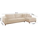 Ver imagem 3 de Sofá Cronos 03 Metros Chaise Lado Direito Meu Sofá Online A294 Linho Creme