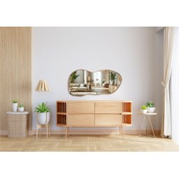Espelho Orgânico Kalahari em Lamina Natural de Madeira 100x47 - 8