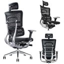 Ver imagem 2 de Cadeira Ergonômica Presidente Tecido Mash Estrutura Alumínio Genuinos