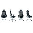 Ver imagem 4 de Cadeira Ergonômica Presidente Tecido Mash Estrutura Alumínio Genuinos