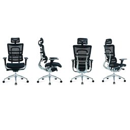 Cadeira Ergonômica Presidente Tecido Mash Estrutura Alumínio Genuinos - 4