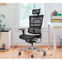 Ver imagem 1 de Cadeira Ergonômica Presidente Tecido Mash Estrutura Alumínio Genuinos