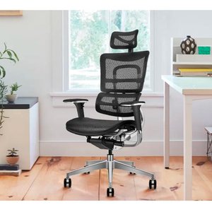 Cadeira Ergonômica Presidente Tecido Mash Estrutura Alumínio Genuinos