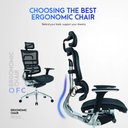 Ver imagem 7 de Cadeira Ergonômica Presidente Tecido Mash Estrutura Alumínio Genuinos