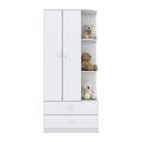 Ver imagem 3 de Guarda Roupa Infantil Labirinto 2 Portas e 2 Gavetas Branco - Móveis Henn