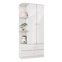 Ver imagem 2 de Guarda Roupa Infantil Labirinto 2 Portas e 2 Gavetas Branco - Móveis Henn