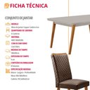 Ver imagem 6 de Mesa de Jantar Copper 180cm Madeira Tampo Vidro Canto Copo com 6 Cadeiras Lira