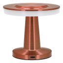 Ver imagem 1 de Luminária Decorativa Abajur Led Mesa Usb Metal 20x12x12cm Cobre