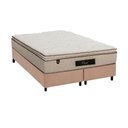 Ver imagem 1 de Cama Box Queen: Colchão Molas Ensacadas Luckspuma MasterPocket Cloud One Side + Base CRC Suede