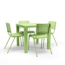 Ver imagem 1 de Kit 04 Cadeiras e 01 Mesa Multiuso Niala Plaxmetal Nr17 Verde