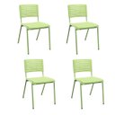 Ver imagem 3 de Kit 04 Cadeiras e 01 Mesa Multiuso Niala Plaxmetal Nr17 Verde