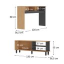 Ver imagem 4 de Conjunto Sala de Estar 2 Peças Rack para TV com Aparador Ibiza