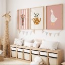 Ver imagem 3 de Kit 3 Quadros Decorativos Infantil | Jardim e Floral - Flores NO2 - 30x40 - Moldura Madeira