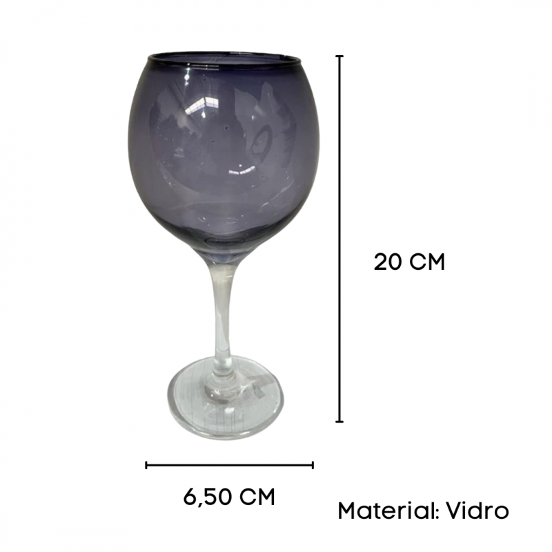 Taça Cálice Negro Altar 20 cm 400 ml em Vidro - 2