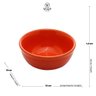 Cj 2 Bowls de Cerâmica Retrô Laranja 10x4,5cm - 5