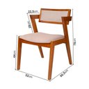 Ver imagem 3 de Kit 4 Cadeiras Madeira Maciça e Estofada Ímola Authentic Espresso Móveis