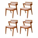 Ver imagem 2 de Kit 4 Cadeiras Madeira Maciça e Estofada Ímola Authentic Espresso Móveis