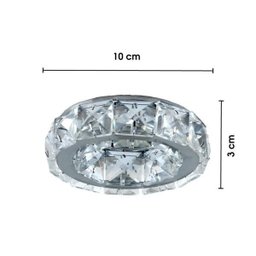 Spot Embutir Redondo Cristal 3cmx10cm 50W Gu10 Bella Iluminação Bivolt - 3