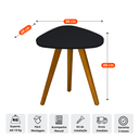 Ver imagem 3 de Mesinha Redonda Cabeceira Pequena Estilo Organico Moderna Decorativa Sofá Sala Quarto Madeira Maciça