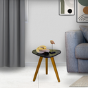 Ver imagem 2 de Mesinha Redonda Cabeceira Pequena Estilo Organico Moderna Decorativa Sofá Sala Quarto Madeira Maciça