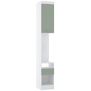 Ver imagem 5 de Guarda Roupa Modulado de Solteiro Alpes Branco Verde 5 Peças - Luciane