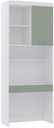 Ver imagem 4 de Guarda Roupa Modulado de Solteiro Alpes Branco Verde 5 Peças - Luciane