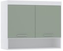 Ver imagem 6 de Guarda Roupa Modulado de Solteiro Alpes Branco Verde 5 Peças - Luciane