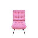 Ver imagem 2 de Poltrona Costela Suede Rosa
