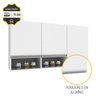 Balcão de pia 1,20 + Aéreo Athena Branco - Megasul - 2