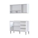 Ver imagem 5 de Balcão de Pia 1,20 + Aéreo Athena Branco - Megasul