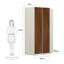 Ver imagem 3 de Guarda-roupa Solteiro Luciane Canto Diagonal Prime Plus 2 Portas