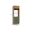 Ver imagem 4 de Torre Quente de Cozinha Paneleiro Botanic M627 2 Fornos C- 3 Portas 70cm Nogueira-Verde Oliva -