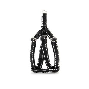 Peitoral cachorro Smooty Pet P Listrado:Preto