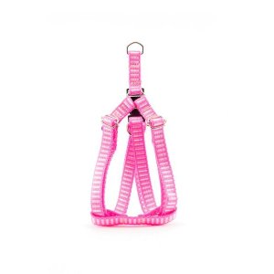 Peitoral cachorro Smooty Pet P Listrado:Rosa