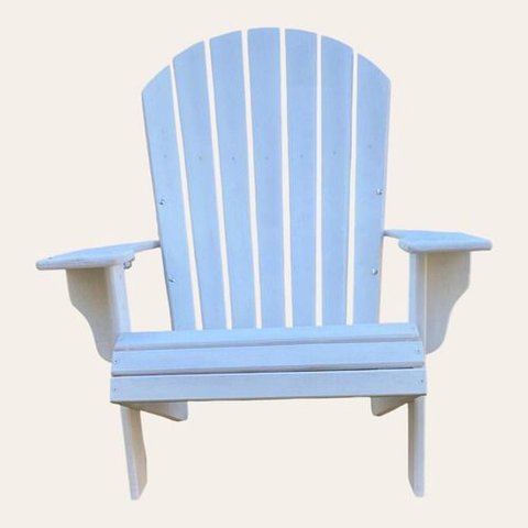 Cadeira Adirondack Clean Jardim Externa Pavão Branca Cor Branco